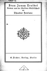 Cover of: Frau Jenny Treibel by von Theodor Fontane.