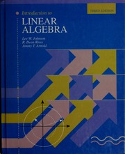Cover of: Introduction to linear algebra by Lee W. Johnson