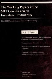 Cover of: Working Papers of the MIT Commission on Industrial Productivity by The MIT Commission
